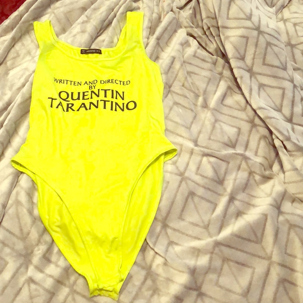 Neon green bodysuit